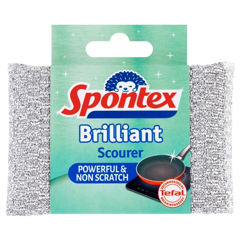 Spontex Brilliant Scourer er kraftfuld, ikke -ridse og let at skylle