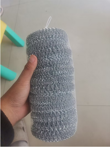 Galvaniseret mesh strik metal wire svamppotte scourer
