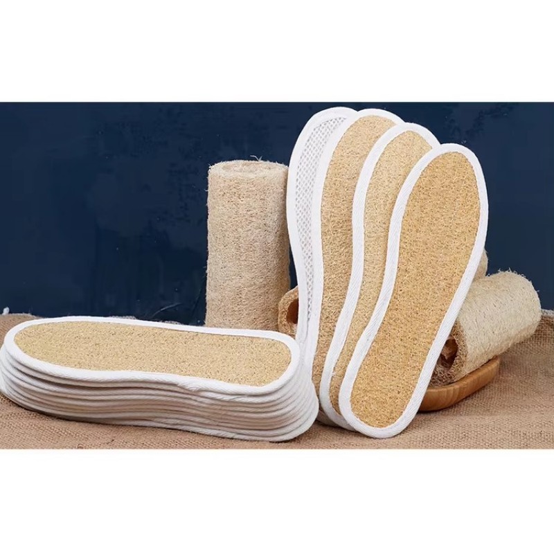 Naturlig åndbar Loofah-indlægssko Pad